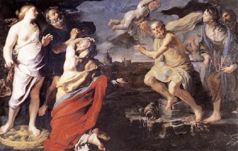 MEI, Bernardino Allegory of Fortune sg France oil painting art
